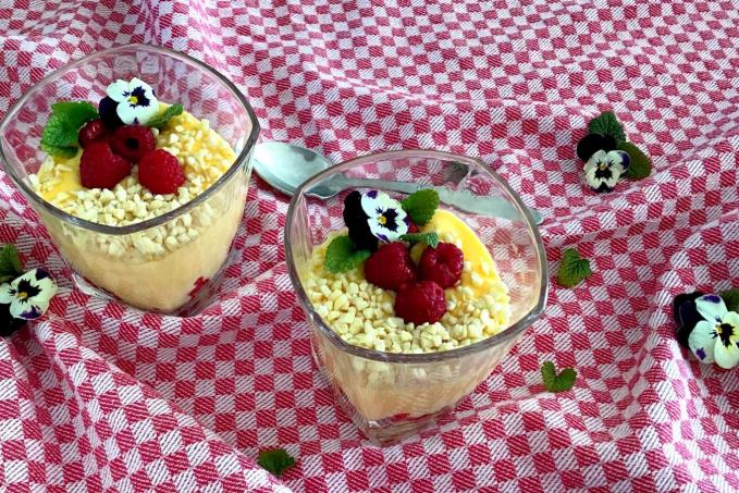 Vanilkový žloutkový pudink