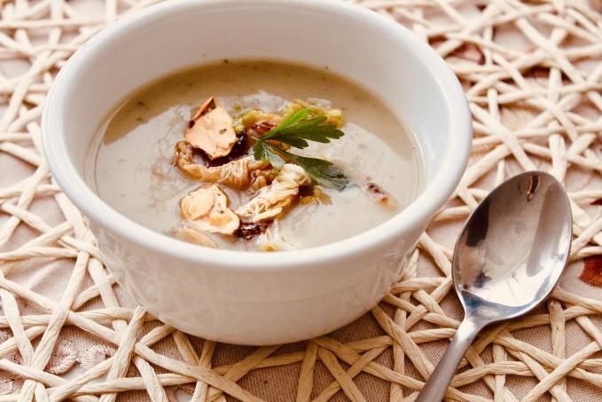 Pórkovo - fazuľová jesenná krémová polievka