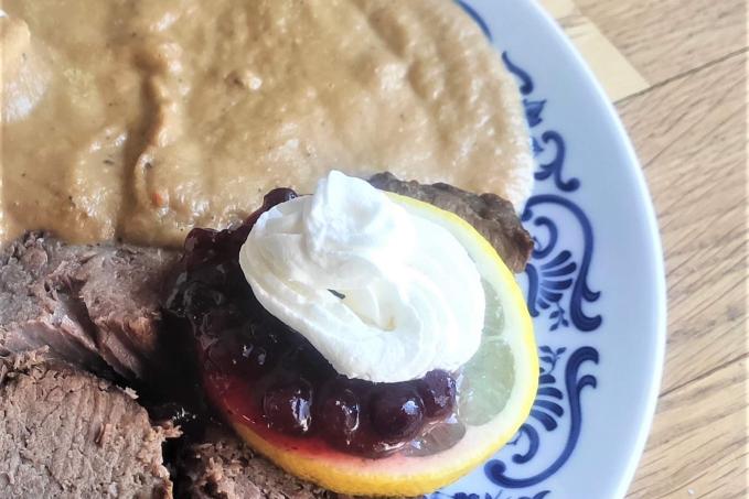 Svíčková na smetaně pomalu pečená bez mouky