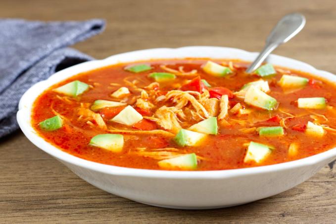 Aztécká kuřecí polévka