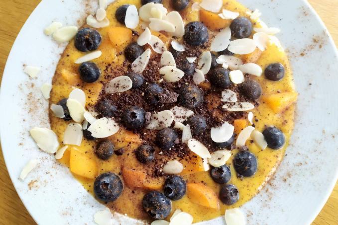 Dýňová kaše s ovocem