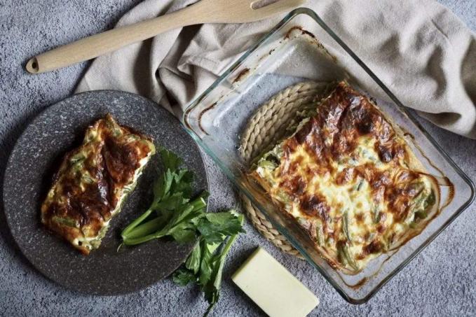 Zapečené fazolové lusky se slaninou a sýrem - LC
