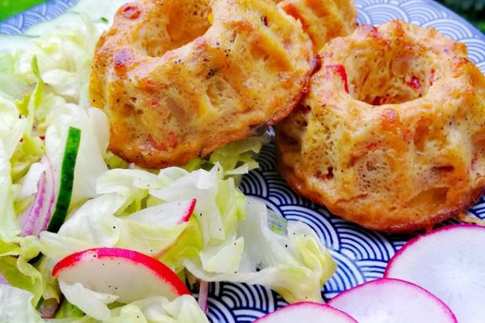 Zeleninovo slaninkové tortičky zo šalátom - LC