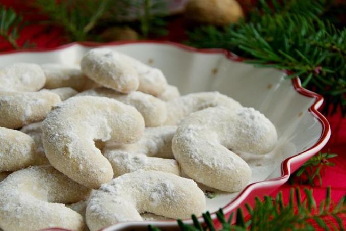 Vanilkové rohlíčky upravené bez lepku, mléka