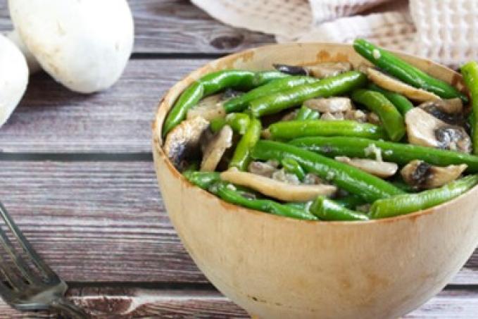 Zelené fazolky se žampiony