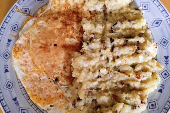 Volovoko se zeleninovou kaší