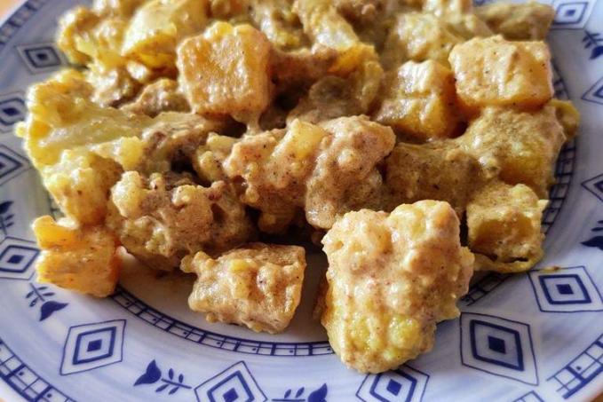 Květák s bramborami v jogurtu