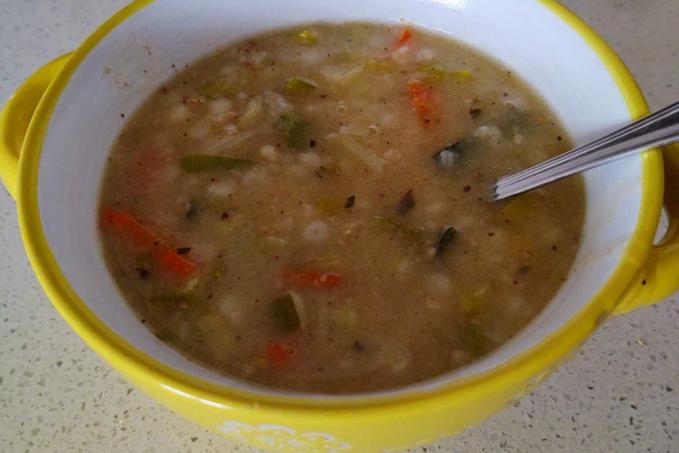 Pórková polévka s mrkví