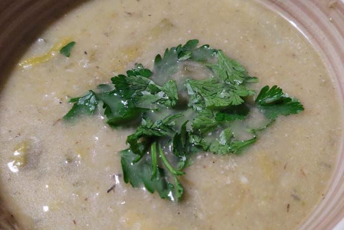 Krémová pórková polévka