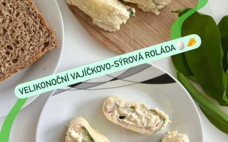 Velikonoční vajíčkovo-sýrová roláda