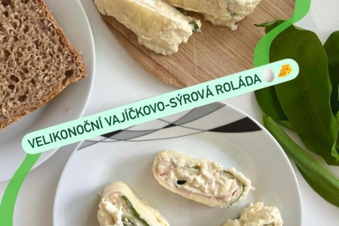 Velikonoční vajíčkovo-sýrová roláda
