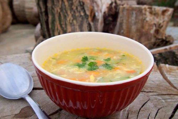 Zeleninová polévka s jáhlami