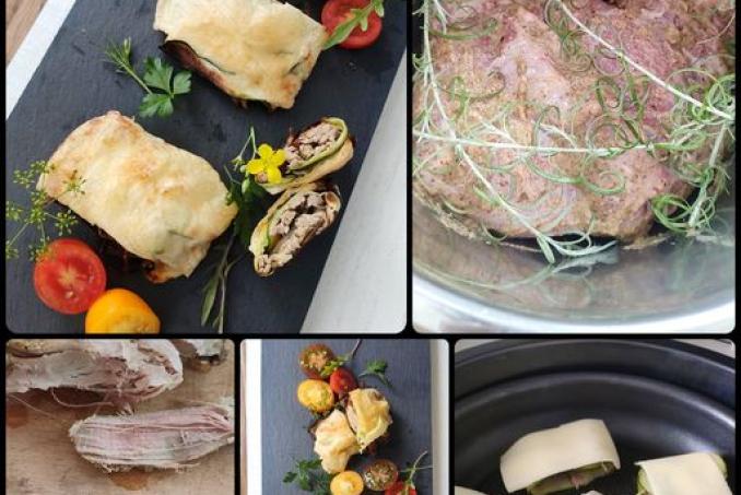 Cuketové ravioly s trhaným masem