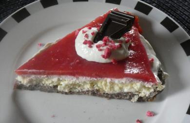 Cheesecake s jahodovým želé