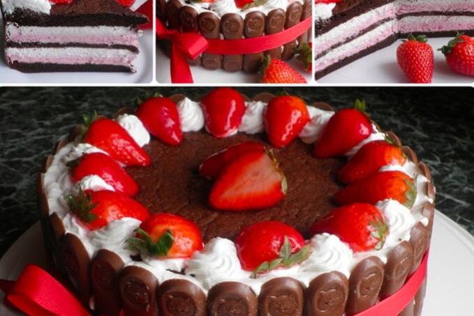 Šlehačkový dort bez mouky