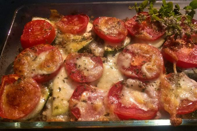 Zapečený bulgur se zeleninou