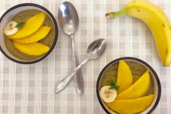 Avokádovo-banánovo-mangový "pudink" bez vaření