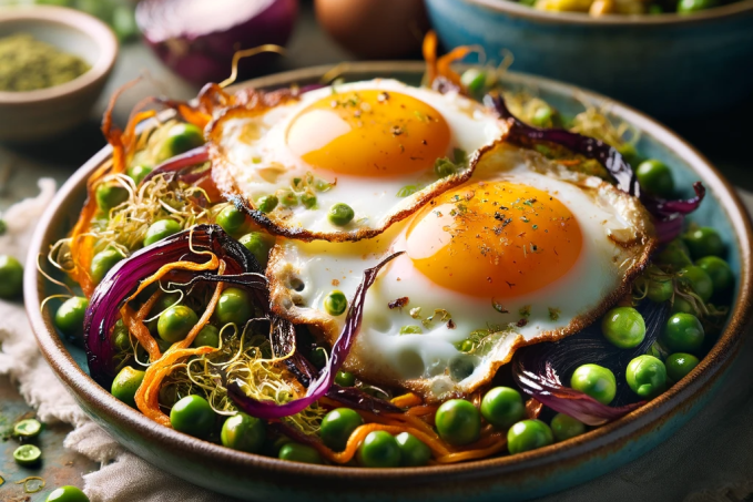 Pučálka - salát z opečeného naklíčeného hrášku